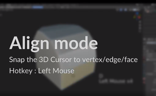 Blender插件-光标移动旋转快速吸附工具 Sad Cursor V2.0