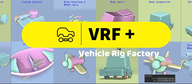 Blender插件-VRF交通工具坦克汽车飞机一键绑定 Vehicle Rig Factory Plus V0.1.2