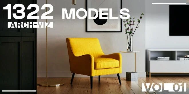 Blender终极资产库！1322组高级全套室内设计3D模型插件预设！