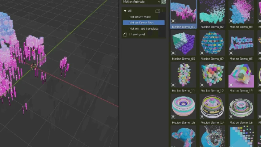 Blender插件一键生成MG动画Motion Animate V0.5