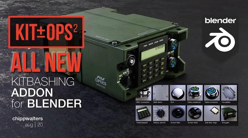 Blender插件 快速创建和简化硬表面模型 Kit Ops Pro v2.24.23