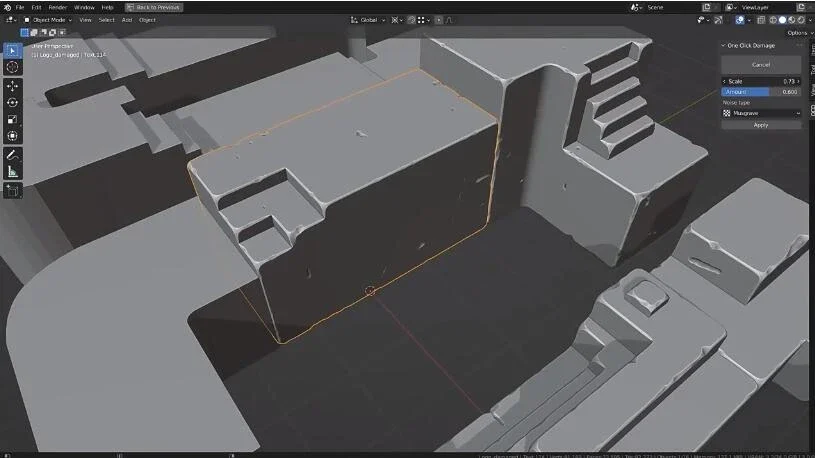 Blender插件 快速破坏损伤模型 OCD (One Click Damage) V1.7.8