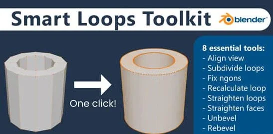 Blender插件 布线优化建模工具包 Smart Loops Toolkit V1.04