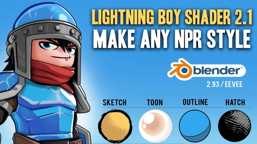Blender插件 卡通风格高效着色器 Lightning Boy Shader V2.1.4