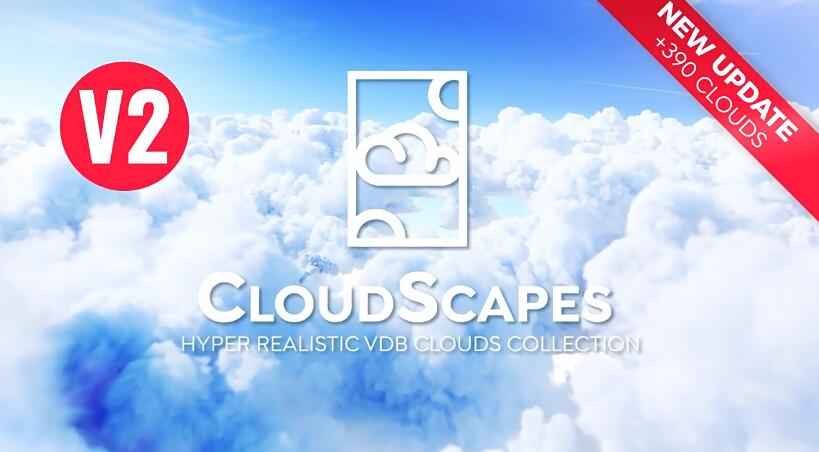 Blender真实云朵白云VDB模型预设Cloudscapes V2