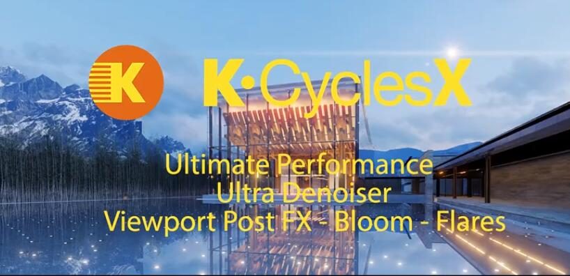 Blender插件-K-Cycles 3.32 高级GPU实时渲染器 支持Win/Linux