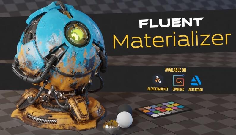 Blender插件 烘焙制作自定义材质 Fluent Materializer V1.3.3