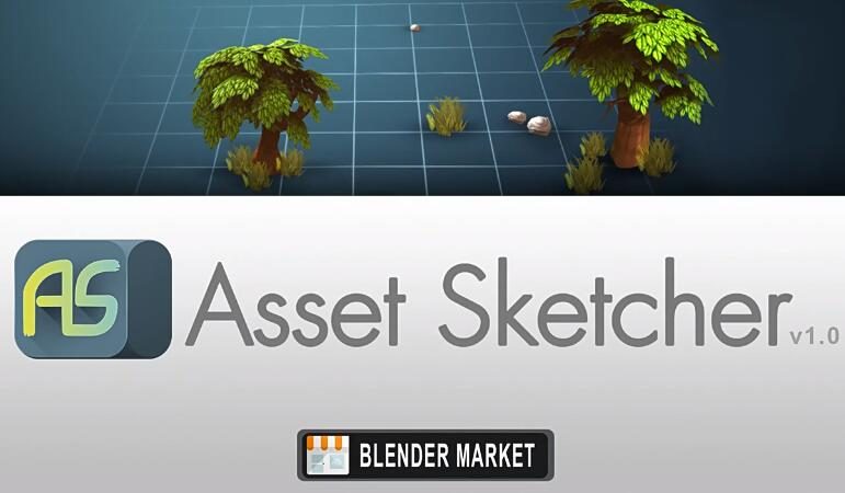 Blender插件 三维场景模型绘制生成器 Asset Sketcher v2.0.4
