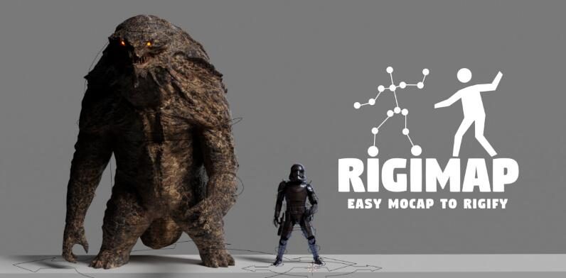 Blender插件 三维运动捕捉数据绑定 Rigimap V1.5.9