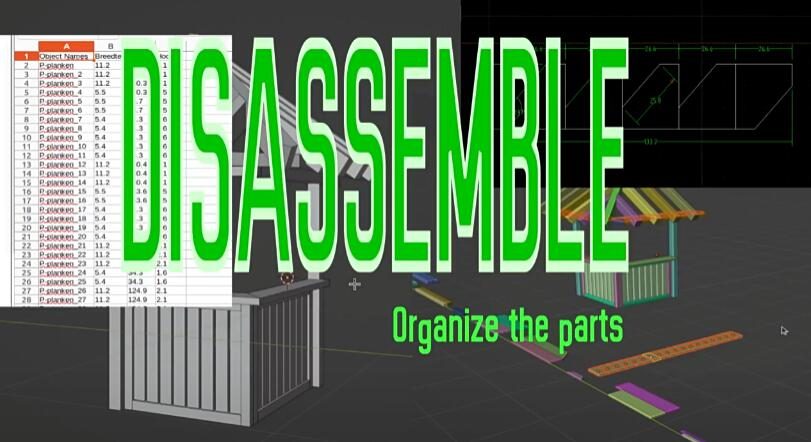 Blender插件 三维模型拆分整理 Disassembler