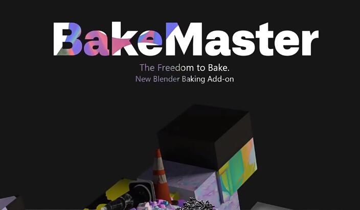 Blender插件 快速烘焙PBR贴图材质工具 Bakemaster Full V2.5.2