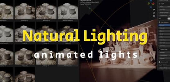 Blender插件 真实自然环境灯光投影预设 Natural Lighting V2.5