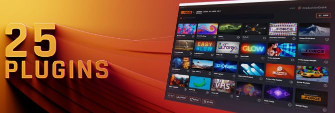 AE/PR视频故障辉光全息投影特效插件包 ProductionCrate LaForge Suite