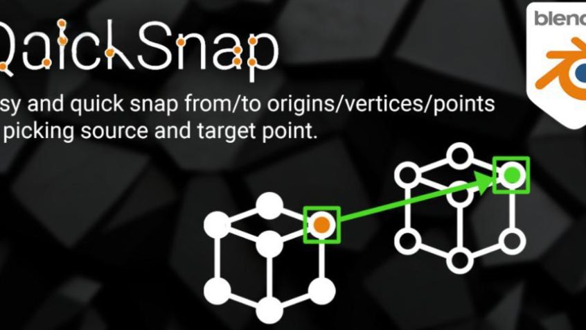 Blender插件-QuickSnap v1.2.5对象/顶点/原点捕捉/对齐吸附实用插件