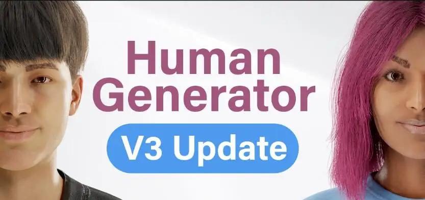 Blender插件 三维人物模型生成器(含预设) Human Generator 4.0.11 + Assets