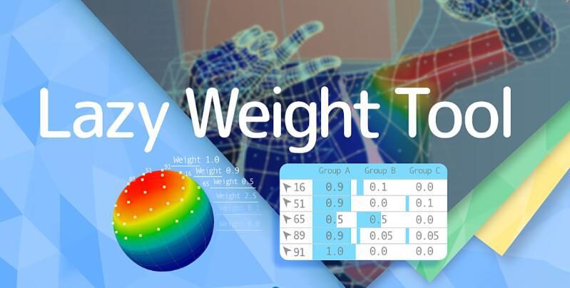 Blender插件-懒人必备便捷权重设置工具箱 Lazy Weight Tool V1.9.71.2