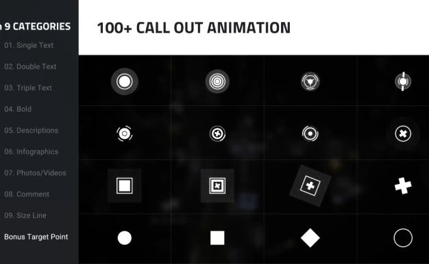 100组视频标记指示线条文字介绍展示动画-AE/PR插件Call-Outs Pack