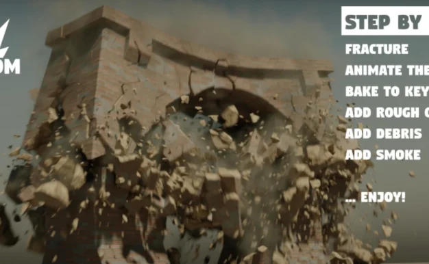 Blender一键生成爆炸效果插件:Kaboom V1.5.6