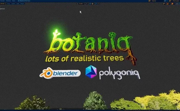 Blender插件 花草树木植物绿化模型预设Botaniq Tree And Grass Library V6.8.1