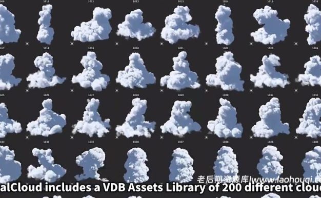 模拟真实三维体积云朵Blender插件-Real Cloud 1.0.3 Cloud Generator+预设库