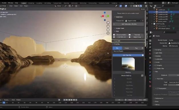 Blender插件 三维空间真实天空模拟 True-Sky V2.2.0.6
