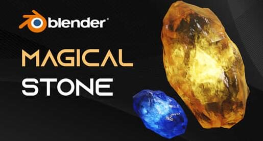 Blender预设 魔法能量宝石发光着色器资产 Glowing Magical Energy Stone