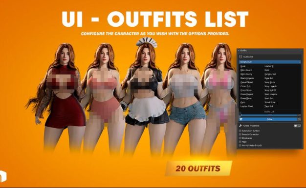 Blender模型 3D动漫游戏角色Rangiku Matsumoto