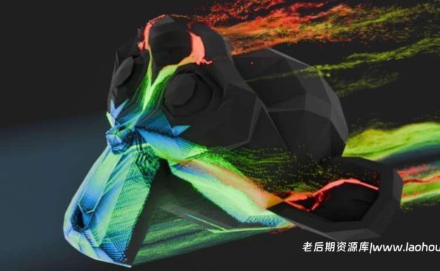 Blender空气动力学流线模拟器Aerodynamic Streamlines Simulator – Geometry Nodes