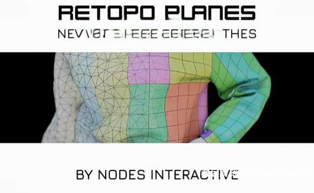 Blender插件 布料衣服模型重拓扑工具 Retopo Planes V1.0