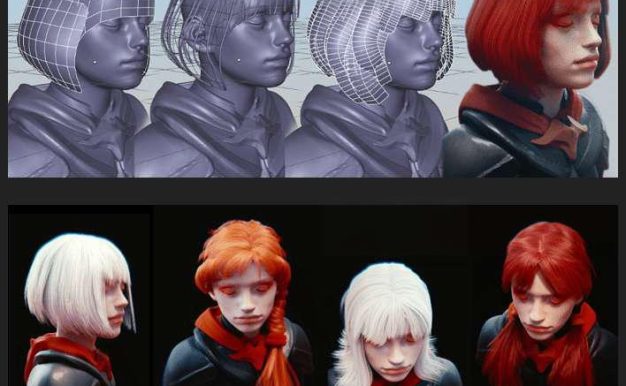 3D曲线创建头发Blender插件 Gumroad – Hair Tool v3.6.4+Library预设库+Textures贴图