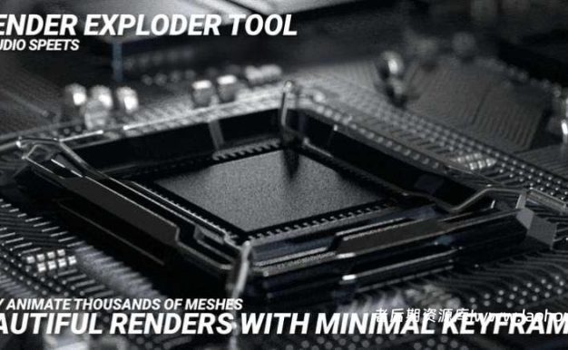 3D模型解体动画Blender插件:Exploder Tool v1.57