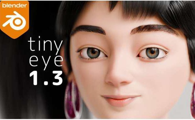 Blender插件 逼真写实三维眼睛预设Blender Tiny Eye 1.3