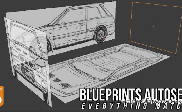 Blender蓝图参考图片自动放置插件：Blueprint AutoSetup v1.2