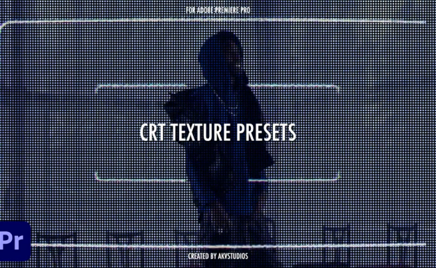 PR预设 老式复古扫描线叠加视频特效 CRT Texture Presets