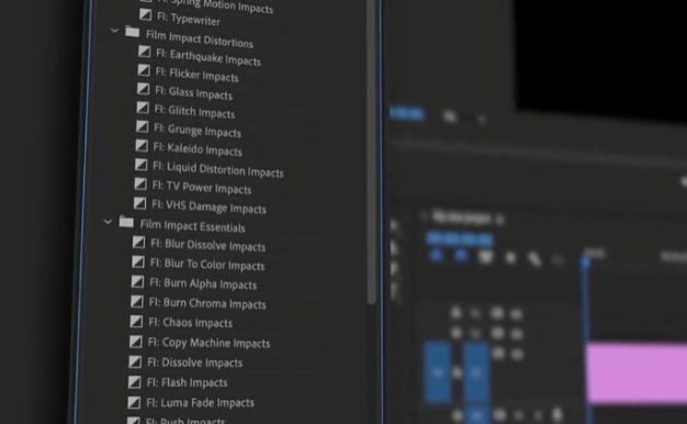 PR插件 75个特效转场合集包 FilmImpact Premium Video Effects V5.1.1 CE Win