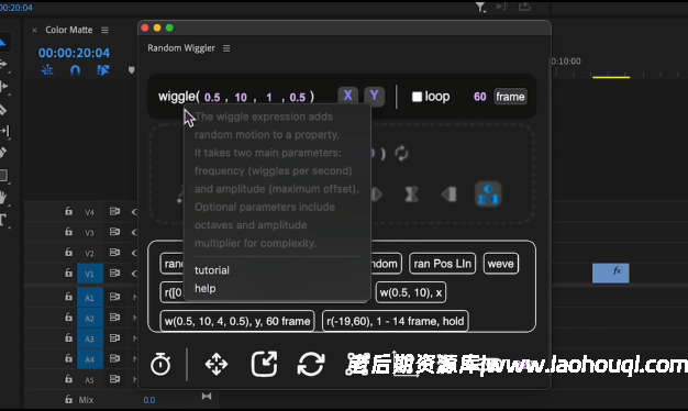 PR随机抖动特效动画脚本:Aescripts Random Wiggler V1.1.1 附使用教程