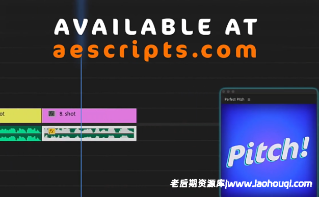 PR自动匹配速度音调纠正音频处理插件：Aescripts Perfect Pitch v1.0.0