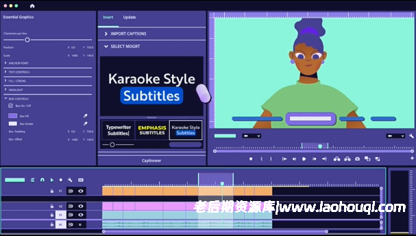 PR旁白对白字幕文字标题动画生成脚本 Captioneer V1.4.1附使用教程