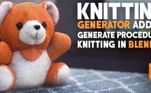 Blender插件 一键生成毛绒针织编织Knitting Generator