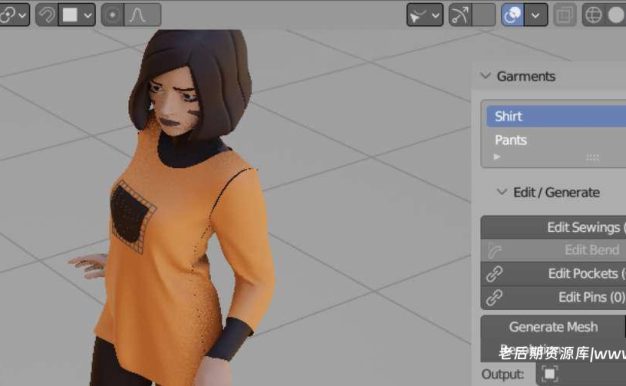 Blender插件 服装布料模拟制作 Garment Tool V2.0.4