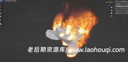 Blender插件 三维模型火焰散布生成器 Fire Scatter v1.1.0