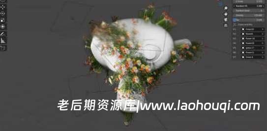 Blender插件 三维模型植物花朵散布生成器 Vegeta v1.0.0