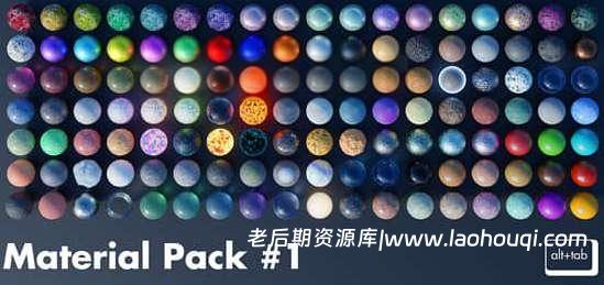 Alt Tab 128 Materials Pack：Blender材质纹理贴图资产包
