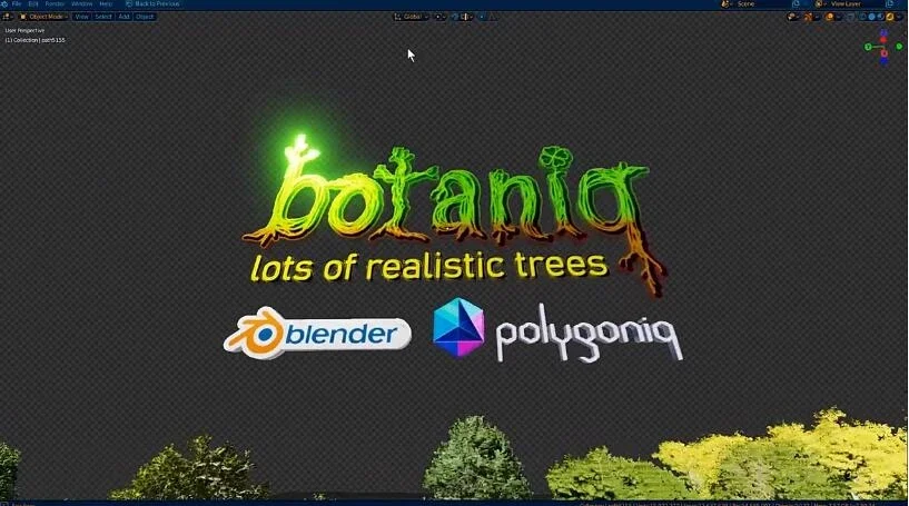 Blender预设 花草树木植物绿化模型Botaniq Tree And Grass Library V7.0.0