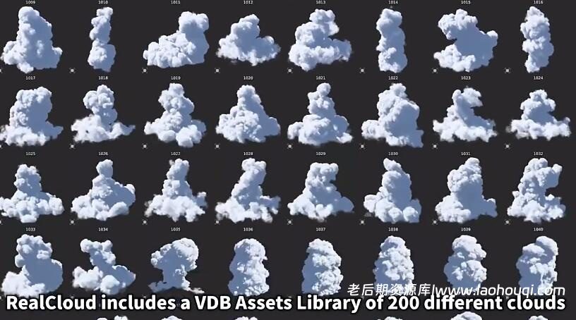 模拟真实三维体积云朵Blender插件-Real Cloud 1.0.3 Cloud Generator+预设库