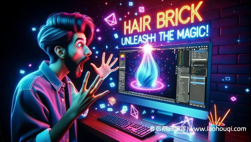 头发生成Blender插件-Hair Brick Pro V3.0附使用教程