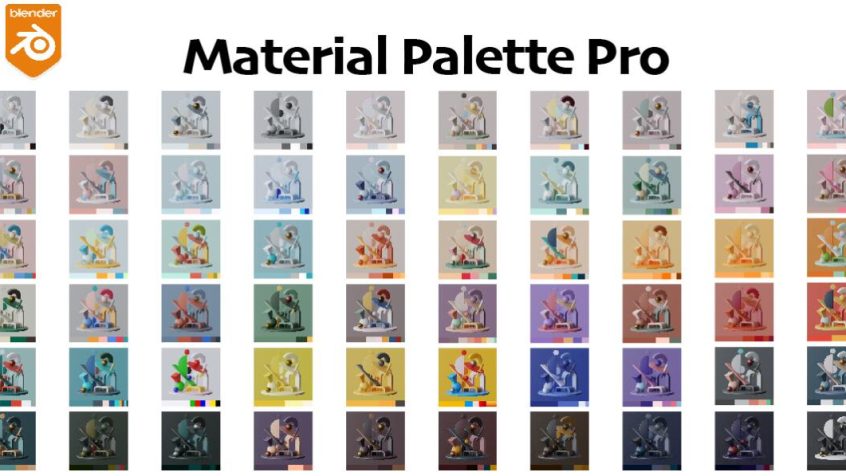 Blender材质预设 电商3D场景专业材质调色板Material Palette Pro