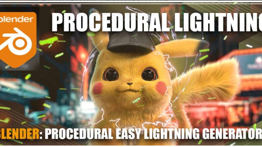 Blender插件 一键闪电生成器Procedural Lightning Generator