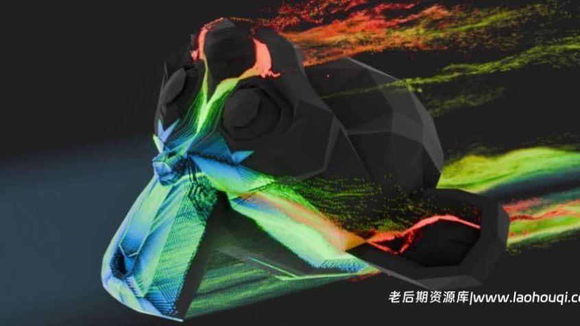 Blender空气动力学流线模拟器Aerodynamic Streamlines Simulator – Geometry Nodes