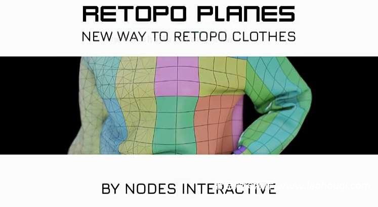 重拓扑布料衣服3D模型Blender插件-Retopo Planes V1.2